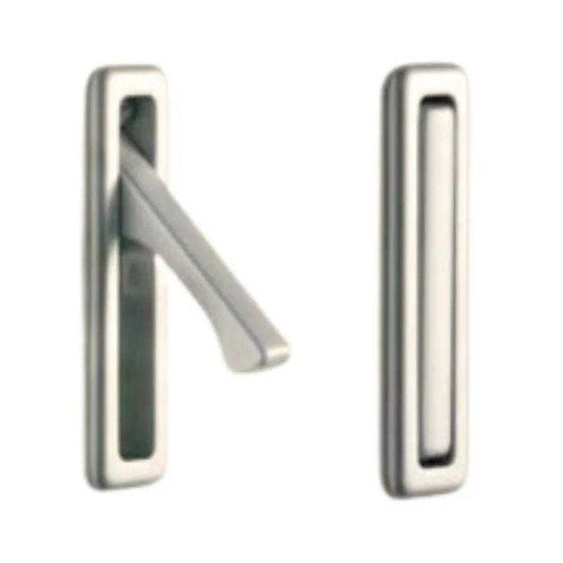 Bestseller Maniglia incasso MN503Z Pamar per mobile, dimensione foro 50x10x10 mm, esterno 52x14 mm, Zama finitura Nichel Lucido Satinato
