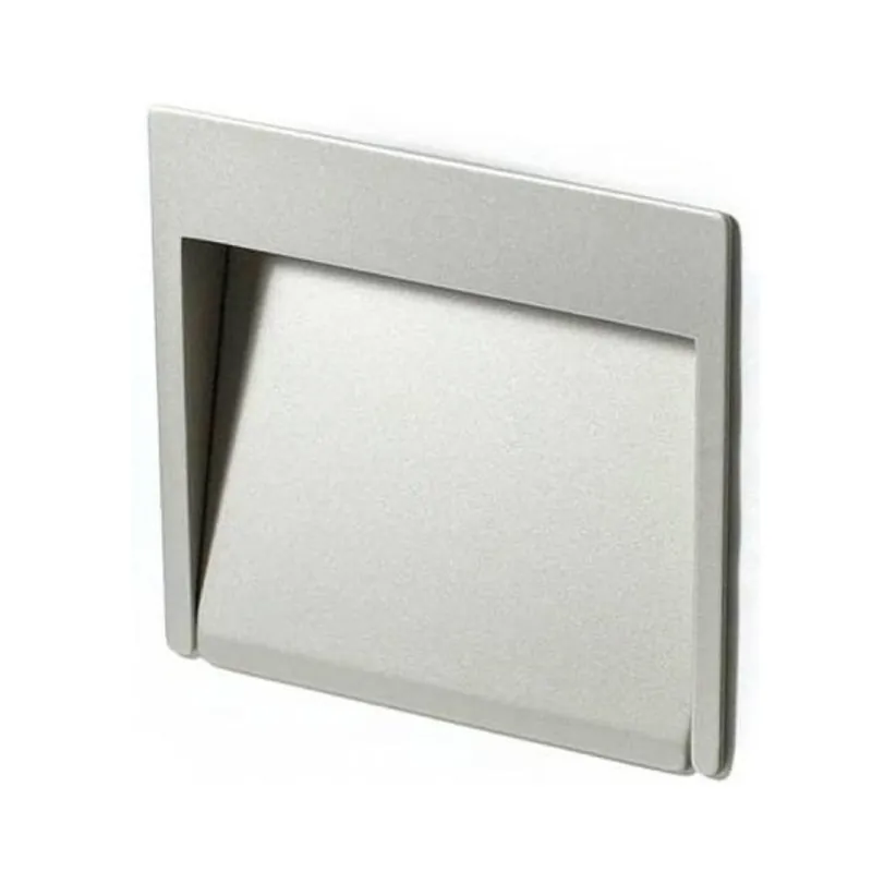Beperkte Voorraad Maniglia incasso MN926Z Pamar per mobile, dimensione foro 90x90x20 mm, esterno 90x90 mm, Zama finitura Nichel Satinato Lucido