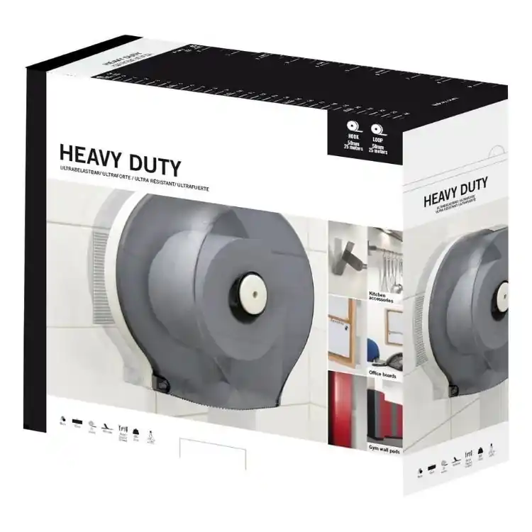Nastro adesivo Heavy Duty EC60704 Plano, ultraforte, larghezza 50 mm, lunghezza 25 mt, finitura Bianco Korting