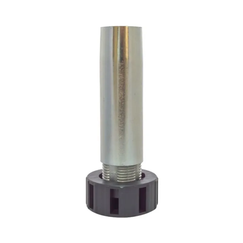 Piedino ad innesto conico 345 Camar per mobile cucina, altezza 100 mm, registrabile, base 48 mm, Metallo finitura Zincato Koopje