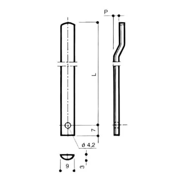 Asta trafilata AASO Prefer per serratura battente, lunghezza 1000 mm, foro 4,2 mm, materiale Acciaio Dagaanbieding