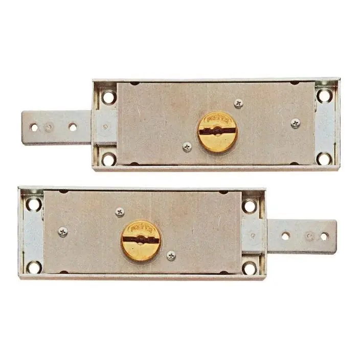 Coppia serrature 0733.0 Prefer da applicare per serranda avvolgibile, laterale Destra + Sinistra, cilindro di sicurezza tondo KA dimensioni 25x7 mm Speciale Aanbieding