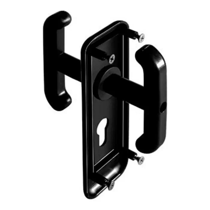 Maniglia 0433 Prefer per porta basculante, con placca, foro Yale, interasse 60 mm Voordeelprijs