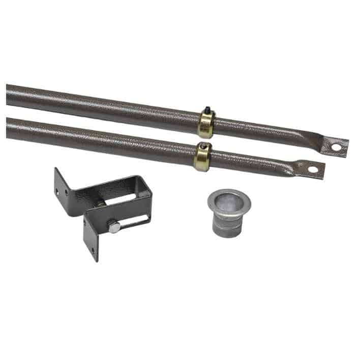 Betrouwbaar Coppia aste Potent per serratura triplice, regolabili 80-140 cm, materiale Acciaio Zincato