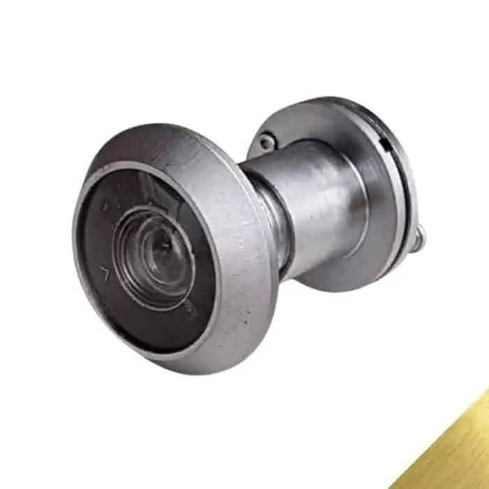 Snelle Levering Spioncino 12902 Potent per porta, foro 14 mm, lunghezza 18-30 mm, finitura Ottone Lucido