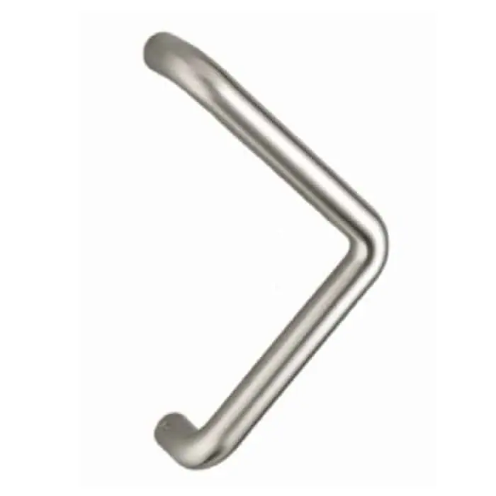 Superprijs Maniglione L curvato per porta Pba, terminali e impugnatura tondi, interasse 300 mm, diametro impugnatura 30 mm, in Acciaio Inox Satinato