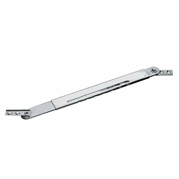 Braccio fermafinestre automatico tipo P70-AS2 Pba 482 mm, mantiene la posizione aperta, ante con apertura a sporgere, in acciaio zincato Weekendaanbieding