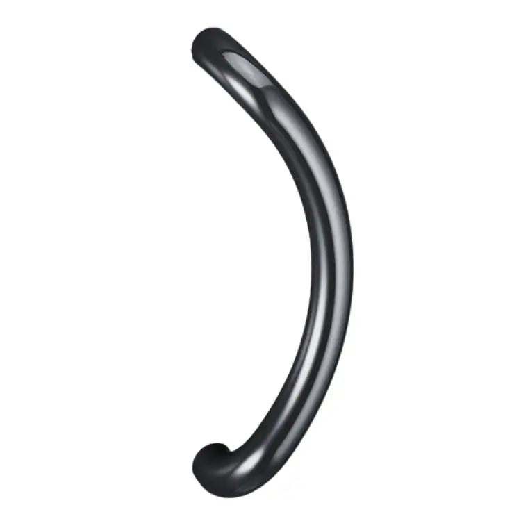 Snelle Levering Maniglione U curvato sagomato per porta Pba, interasse 350 mm, terminali e impugnatura tondi, diametro 30 mm, in nylon nero