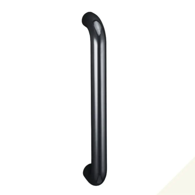 Maniglione U dritto per porta Pba, interasse 650 mm, diametro 35 mm, terminali con impugnatura tondi, in poliammide 6 bianco Must-Have