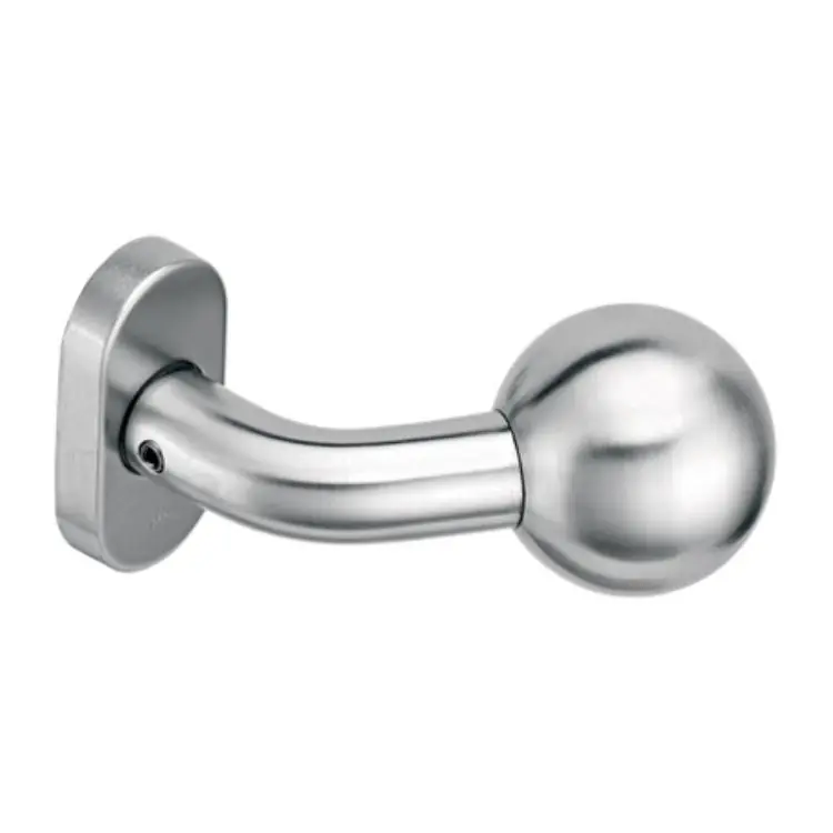 Betaalbaar Pomolo fisso zancato 2MM.093 Pba per porta, impugnatura sferica diametro 50 mm, rosetta ovale, finitura Inox Satinato