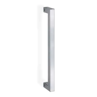 Betaalbaar Maniglione U a spigolo per porta e portoncino Pba, impugnatura a sezione quadrata 20x20 mm, interasse 200 mm, in acciaio AISI 316L satinato