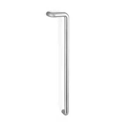 Maniglione Z CURV ING Sinistro per porta e portoncino Pba, curvatura a raggio stretta, interasse 1200 mm, diametro 35 mm, in acciaio satinato Weekendaanbieding