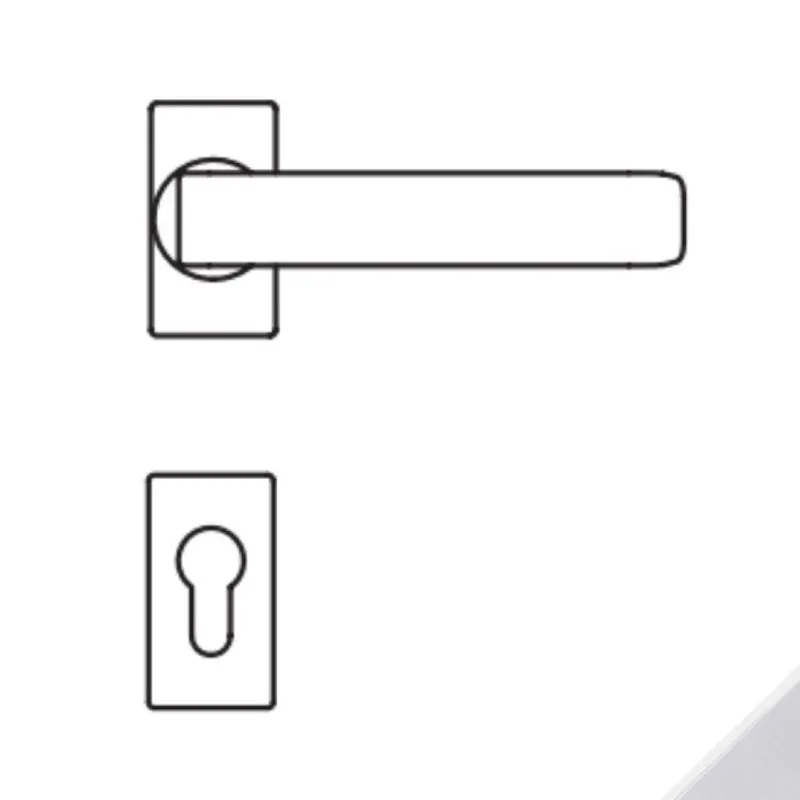 Aanbieding Maniglia Milano Q Olivari per porta, rosetta e bocchetta bassa rettangolare 60x32 mm, foro Yale, Ottone finitura Cromo Satinato
