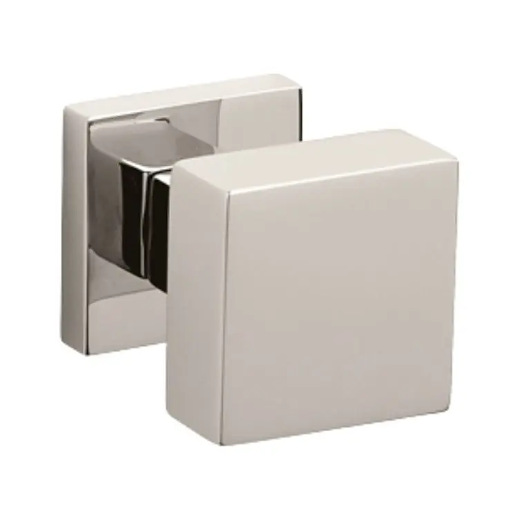 Tijdelijk Beschikbaar Pomolo quadro Diana Olivari, per porta ingresso, rosetta quadra fissa, impugnatura 47 mm, Ottone finitura SuperNichel Lucido