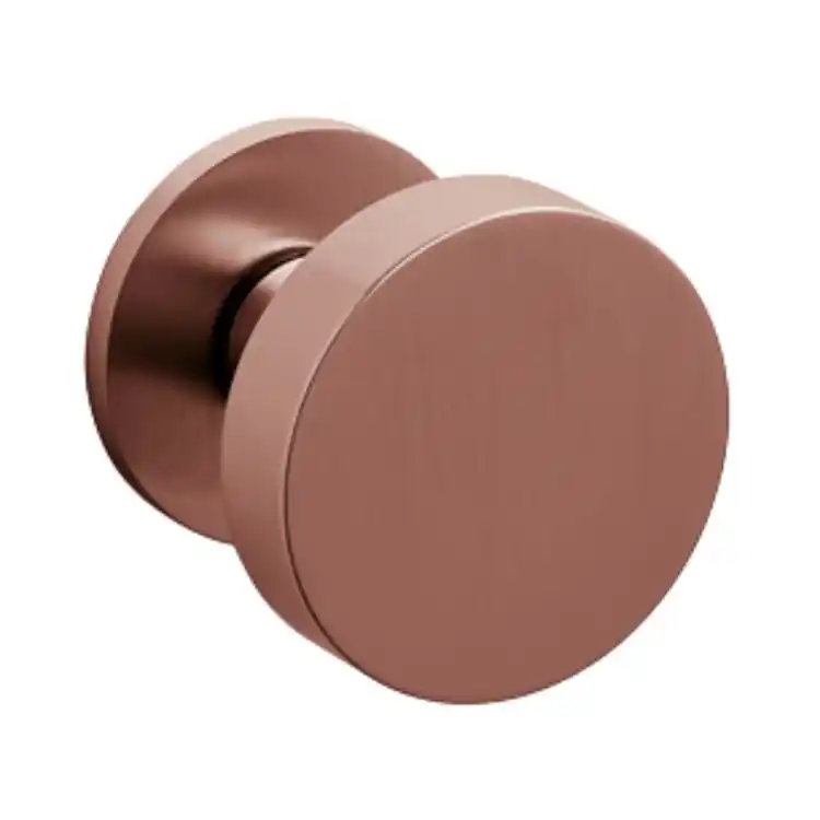 Voordeelprijs Pomolo tondo Link Olivari, per porta ingresso, rosetta bassa tonda fissa, impugnatura 60 mm, Ottone finitura SuperRame Satinato