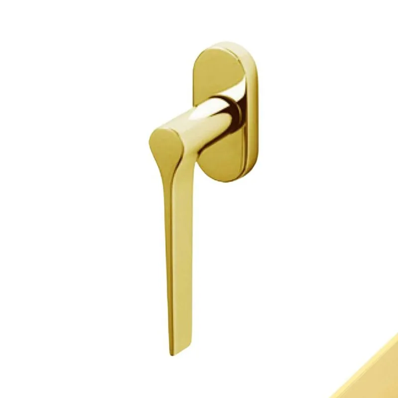 Speciale Aanbieding Maniglia martellina Dk Lama Olivari per serramento, lunghezza quadro 7x42 mm, Ottone finitura SuperOro Satinato