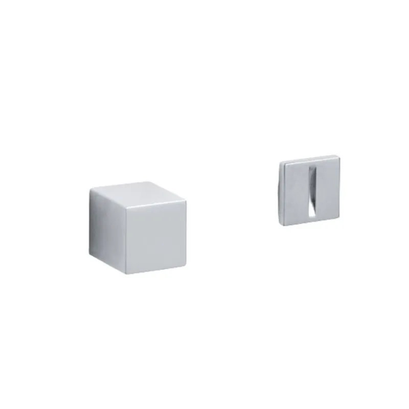 Superprijs Chiavistello Cubo S Olivari per porta interna, senza rosetta, quadro 6 mm, spessore porta 41-47 mm, Ottone finitura Cromo Satinato