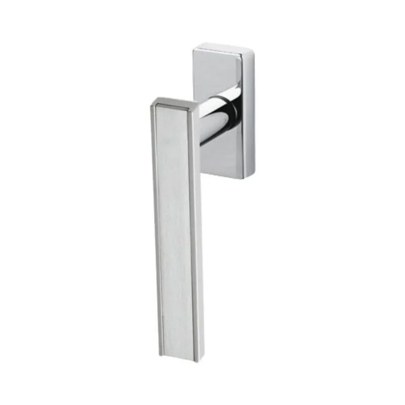 Speciale Aanbieding Maniglia martellina Dk Edge Olivari per serramento, lunghezza quadro 7x42 mm, Ottone finitura Cromo Lucido/Satinato