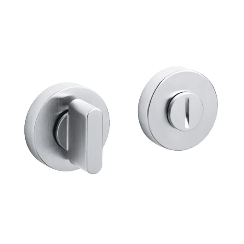 Alleen Vandaag Chiavistello Link Olivari per porta interna, rosetta tonda 47x10 mm, quadro 6 mm, spessore porta 41-47 mm, Ottone finitura Cromo Satinato
