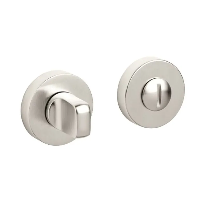 Speciale Aanbieding Chiavistello Verona V Olivari per porta interna, rosetta tonda 47x10 mm, quadro 6 mm, spessore porta 41-47 mm, Ottone finitura SuperNichel Satinato