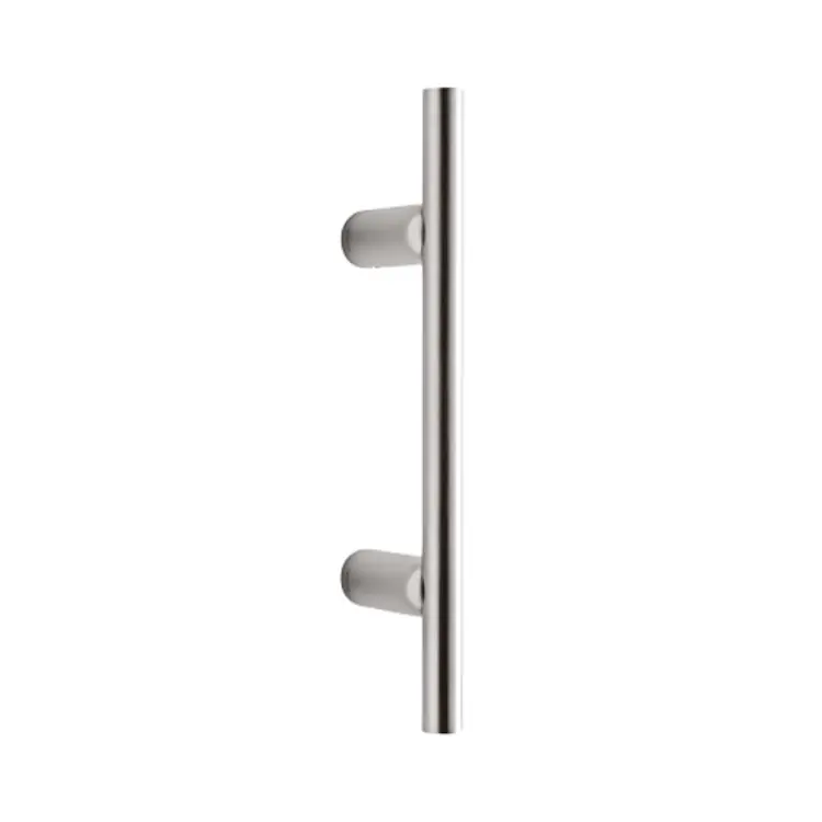 Beperkte Voorraad Maniglione Diritto Stilo Olivari per porta, interasse 135 mm, lunghezza 245 mm, Ottone finitura SuperInox Satinato