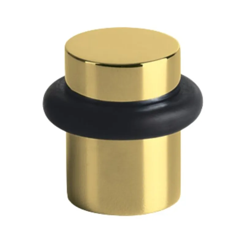 Uitverkoop Fermaporta Raffaella B102 Olivari per interni, dimensione 31x32 mm, gommino Nero, Ottone finitura SuperOro Lucido
