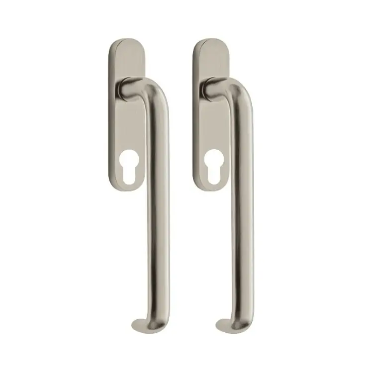 Actieprijs Maniglione Polo Olivari per alzante scorrevole, versione in coppia foro Yale, spessore porta 68 mm, Ottone finitura SuperNichel Satinato