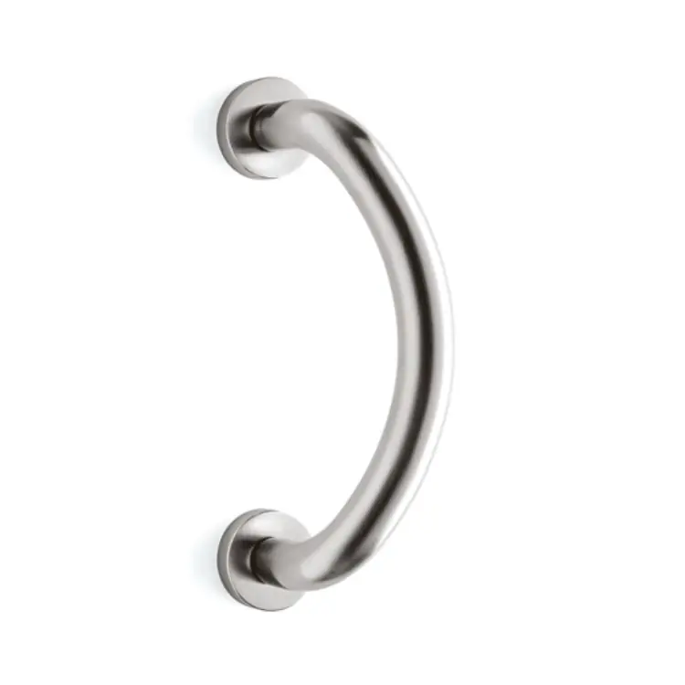 Beperkt Aanbod Maniglione Zancato Edison Olivari per porta, interasse 200 mm, lunghezza 247 mm, Ottone finitura SuperInox Satinato