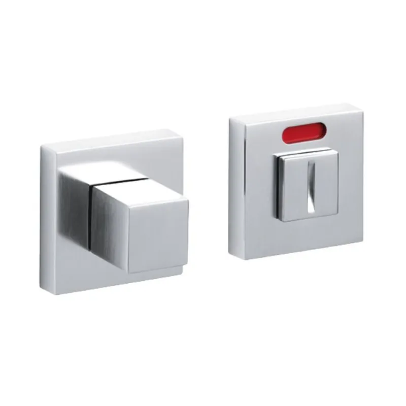 Voordeelprijs Chiavistello Cubo Olivari per porta interna, con indicatore, rosetta quadra 47x10 mm, quadro 6 mm, spessore porta 41-47 mm, Ottone finitura Cromo Lucido