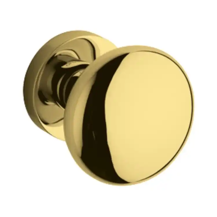 Uitverkoop Pomolo tondo Edison Olivari, per porta ingresso, rosetta tonda libera, impugnatura 60 mm, Ottone finitura SuperOro Lucido