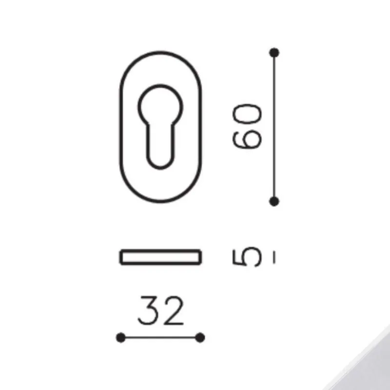 Uitverkoop Olivari serie accessorio ricambio bocc.ovale alta 60x30 yal
