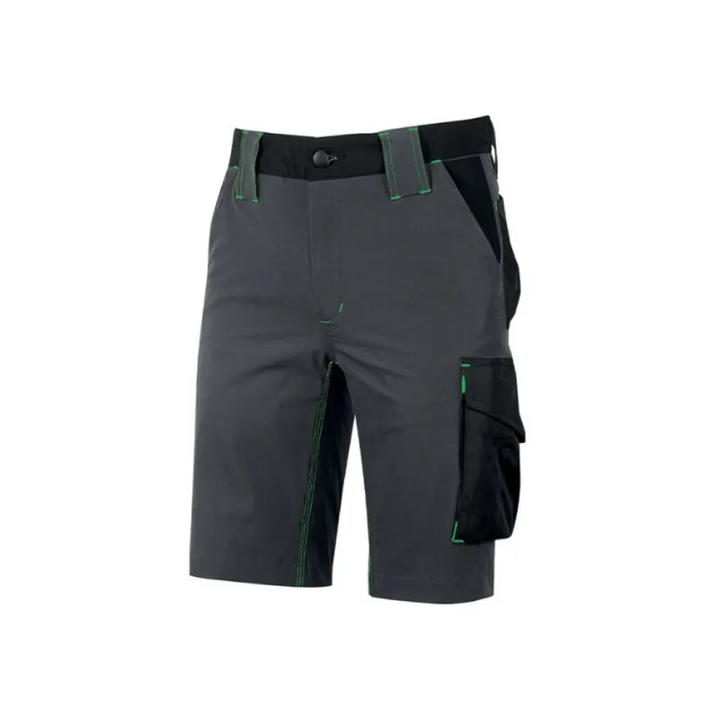 Weekendaanbieding Pantaloni U Power Mercury FU196RL da lavoro corti, idrorepellenti traspiranti, tessuto U 4, taglia S, colore Asphalt Grey