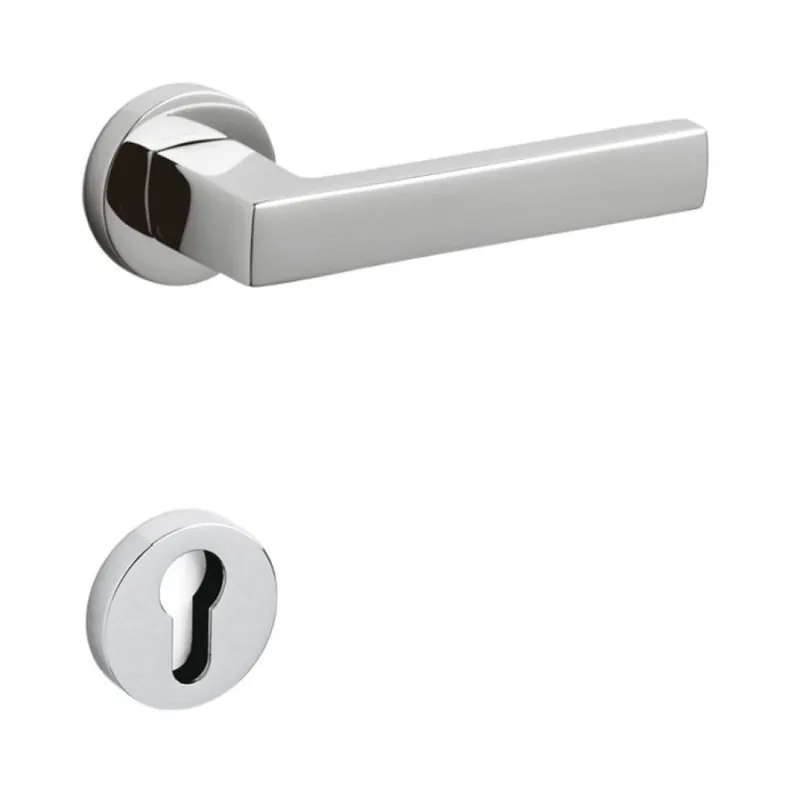 Voordeelprijs Maniglia Planet Olivari per porta, rosetta e bocchetta tonda 47x10 mm, foro Yale, Ottone finitura Cromo Lucido