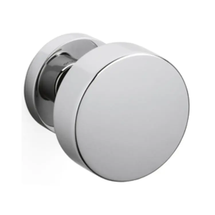 Tijdelijk Beschikbaar Pomolo tondo Oscar Olivari, per porta ingresso, rosetta tonda libera, impugnatura 60 mm, Ottone finitura Cromo Lucido
