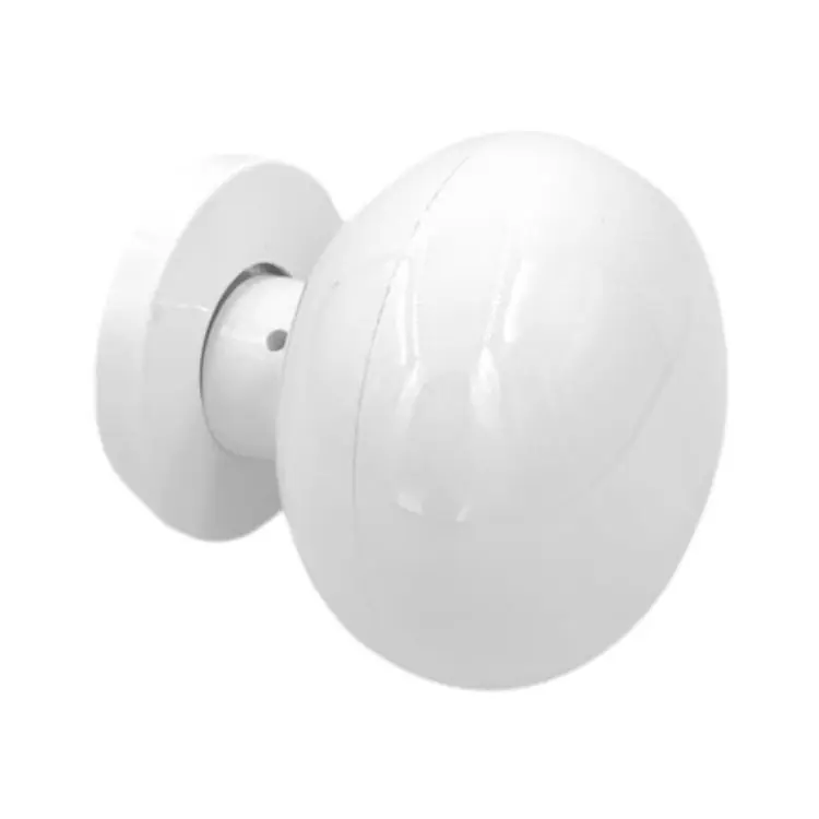 Tijdelijk Beschikbaar Pomolo tondo Gamma Olivari, per porta ingresso, rosetta tonda girevole, impugnatura 66 mm, Nylon finitura Bianco