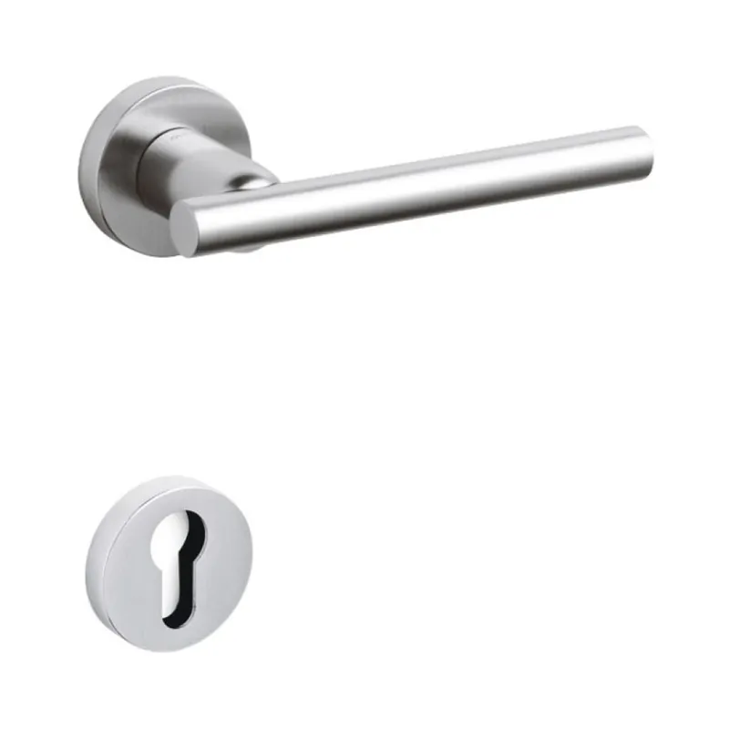 Maniglia per porte Olivari serie Stilo, bocchetta foro per cilindro, in Ottone colore Cromato Opaco Korting