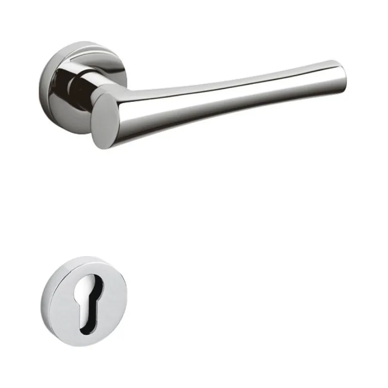 Beste Prijs Maniglia per porte Olivari serie Sibilla, bocchetta foro per cilindro, in Ottone colore Cromato Lucido
