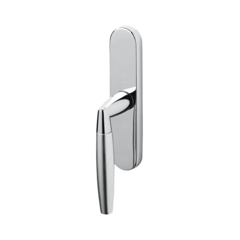 Maniglia per finestre Olivari serie Sector, cremonese senza movimento, in Ottone colore Cromo Lucido + Cromato Opaco Actieprijs