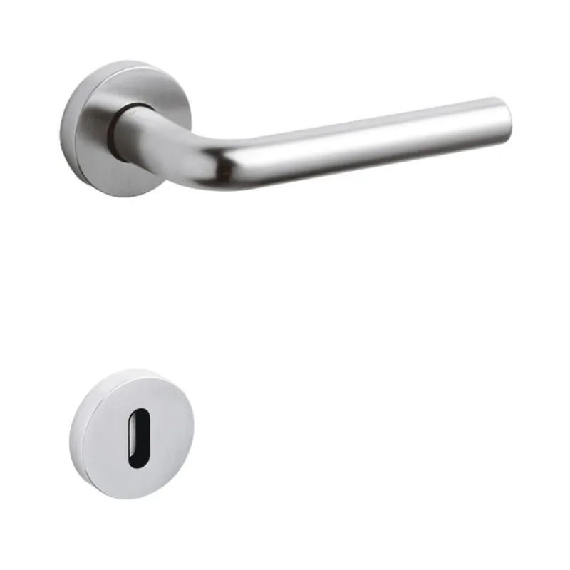 Maniglia per porte Olivari serie Raffaella, bocchetta foro normale, in Ottone colore Cromato Opaco Goedkoop