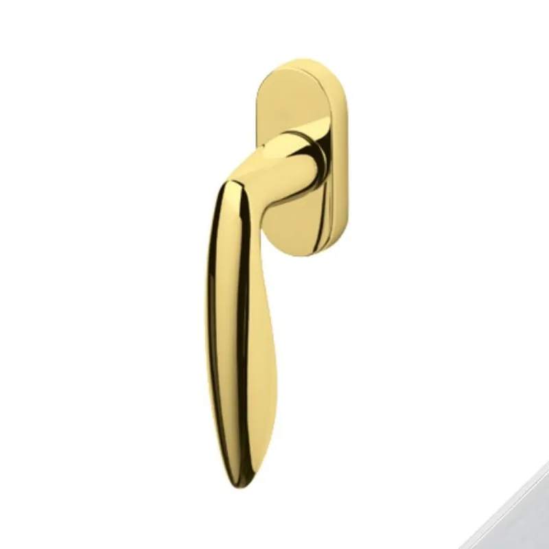 Hete Deal Maniglia martellina Dk Onda Olivari per serramento, lunghezza quadro 7x42 mm, Ottone finitura Cromo Lucido