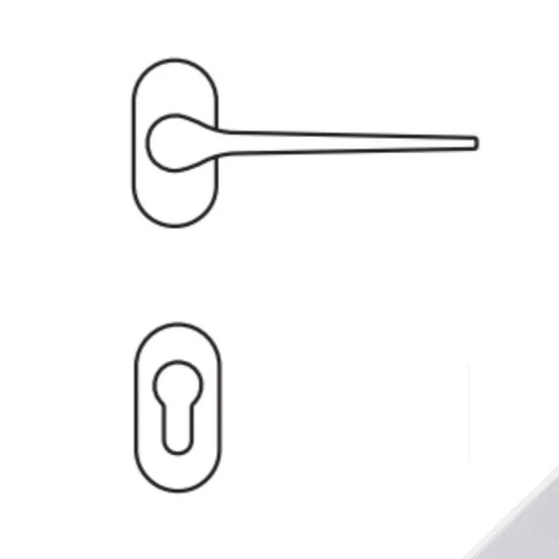 Voordeelprijs Maniglia Lama Olivari per porta, rosetta e bocchetta ovale 60x30 mm, foro Yale, Ottone finitura Cromo Satinato