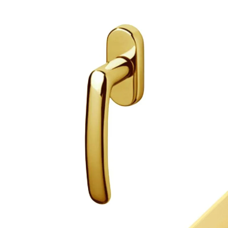 Maniglia martellina Dk Emilia Olivari per serramento, lunghezza quadro 7x42 mm, Ottone finitura SuperOro Satinato Finale Uitverkoop