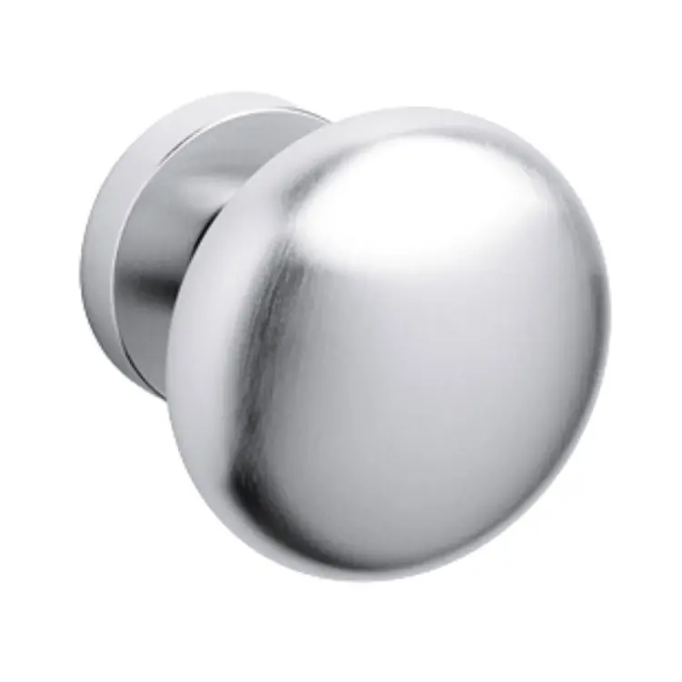 Beperkte Voorraad Pomolo tondo Edison Olivari, per porta ingresso, rosetta tonda libera, impugnatura 70 mm, Ottone finitura Cromo Satinato