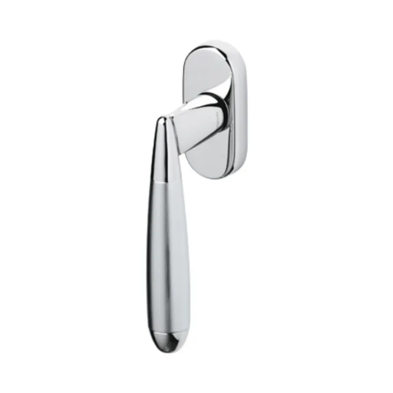 Maniglia martellina Dk Aster Olivari per serramento, lunghezza quadro 7x42 mm, Ottone finitura Cromo Lucido/Satinato Snelle Levering