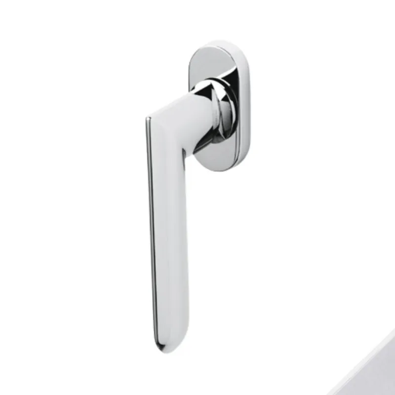 Maniglia martellina Dk Alexandra Olivari per serramento, lunghezza quadro 7x42 mm, Ottone finitura Cromo Satinato Populair