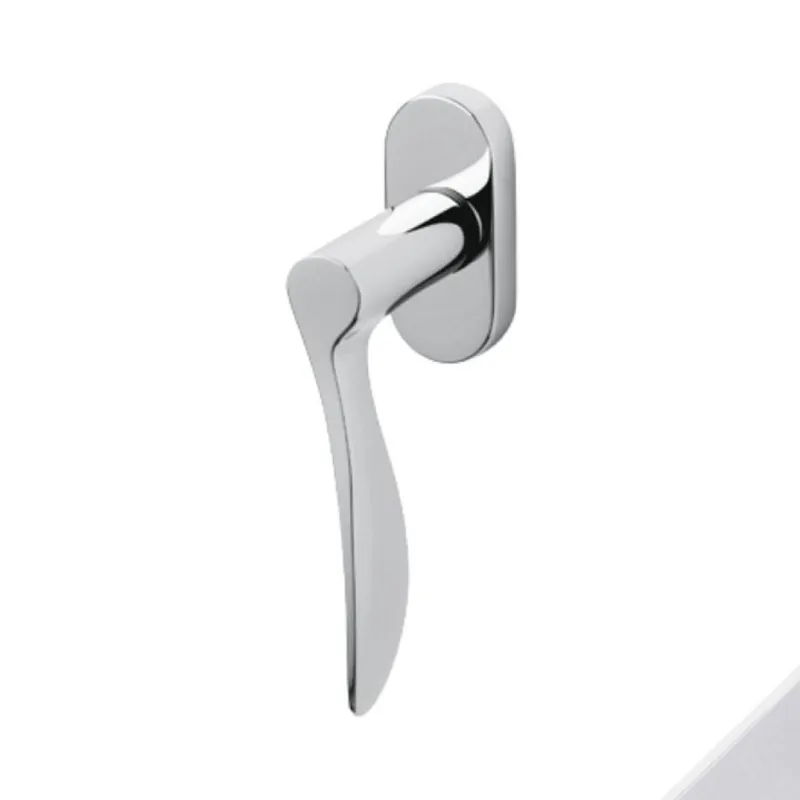 Meest Verkocht Maniglia martellina Dk Agata Olivari per serramento, lunghezza quadro 7x42 mm, Ottone finitura Cromo Satinato
