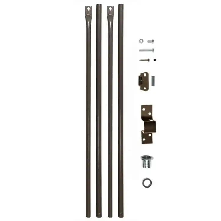 Alleen Vandaag Kit aste triplici Moia per serratura ad applicare, diametro 18 mm, lunghezza 750-1350 mm, finitura Marrone Martellato