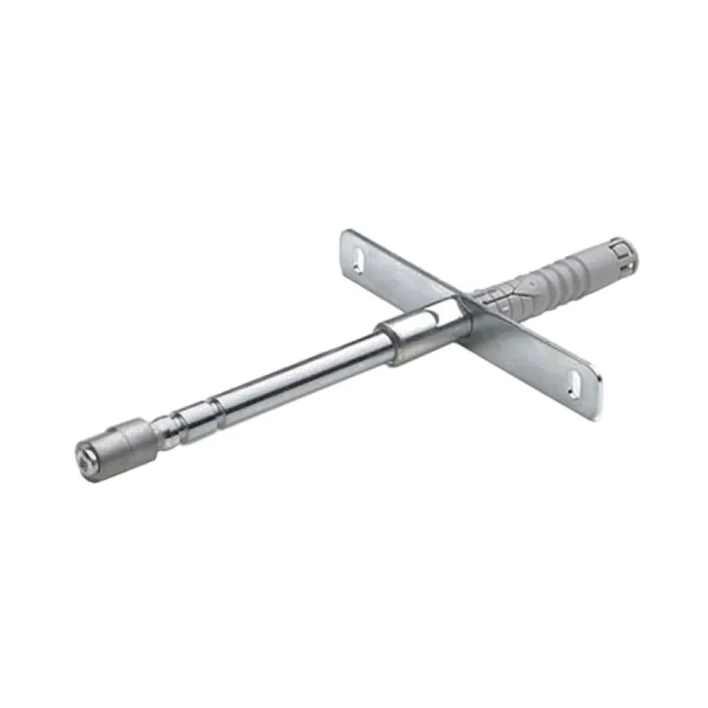 Reggimensola scomparsa Mn102 OMM per piani in legno, staffa e doppia regolazione, diametro 14x170 mm, Acciaio e Zama finitura Zincato Bianco Betaalbaar