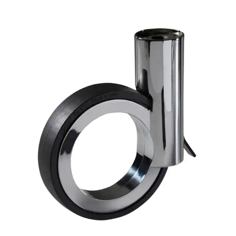 Koopje Ruota girevole Rotola Ogtm per arredo design, diametro 150 mm, altezza 156 mm, con freno in materiale zama Cromato Lucido