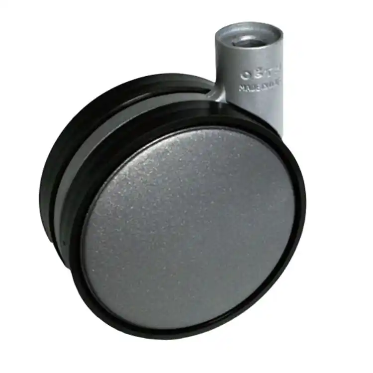 Ruota girevole su piastra OGTM Disky 2, libera, in zama finitura battistrada grigio e disco alluminio, diametro 80 mm Hete Deal